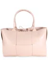 Bottega Veneta Pink Intrecciato Leather Arco Tote (authentic Pre-loved) In Pink