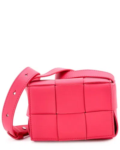 Bottega Veneta Pink Intrecciato Leather Cassette Crossbody Maxi Candy  (authentic Pre-loved)