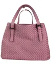 Bottega Veneta Pink Intrecciato Leather Large Seamless Tote (authentic Pre-loved)