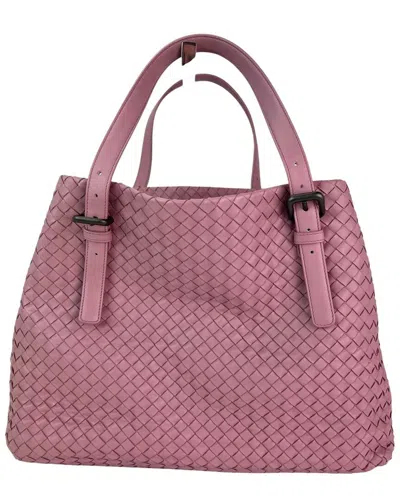 Bottega Veneta Pink Intrecciato Leather Large Seamless Tote (authentic Pre-loved)