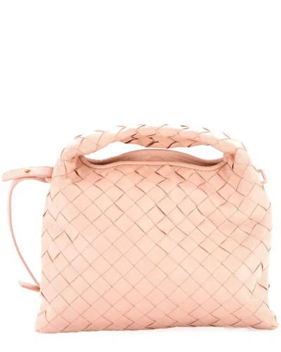 Bottega Veneta Pink Intrecciato Nappa Leather Hop Top Handle Bag Mini  (authentic Pre-loved)