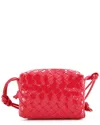 Bottega Veneta Pink Intrecciato Patent Loop Crossbody Mini (authentic Pre-  Loved) In Red