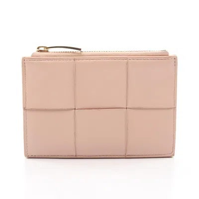 Pre-owned Bottega Veneta Pink Leather Coin Purse/coin Case ()