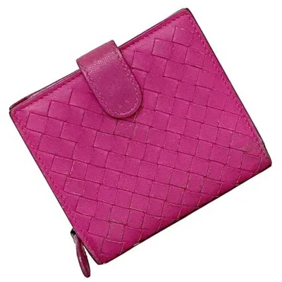 Pre-owned Bottega Veneta Pink Leather Wallet (bi-fold) ()
