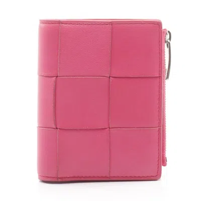 Pre-owned Bottega Veneta Pink Leather Wallet (bi-fold) ()