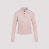 Bottega Veneta Women's Long Sleeve Polo Top In Pink