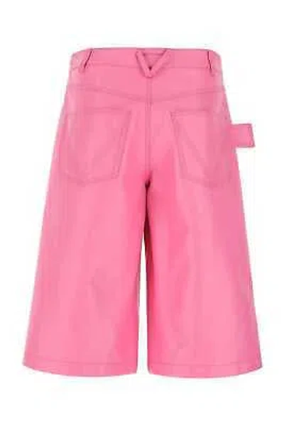 Pre-owned Bottega Veneta Pink Nappa Leather Bermuda Shorts