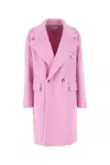 Bottega Veneta Double-breasted Wool Blend Coat In Multicolor