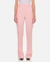 Bottega Veneta Notebook-pattern Flared Pants In Light Pink