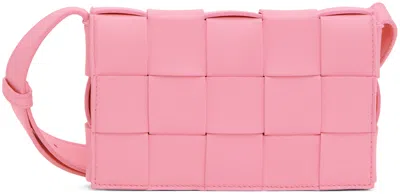Bottega Veneta Pink Small Cassette Bag In 5832 Ribbon Gold