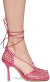 Bottega Veneta Stretch Ankle Strap Sandals In 5148 Hollyhock