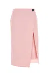 Bottega Veneta Skirt Twill Button Detail Slit Wrap Design In Pink