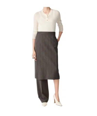 Bottega Veneta Pinstripe Culottes In Black