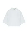 Bottega Veneta Cropped Short-sleeved Polo T-shirt In Green