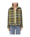 Bottega Veneta Plaid Wool Casual Jacket In Multicolor