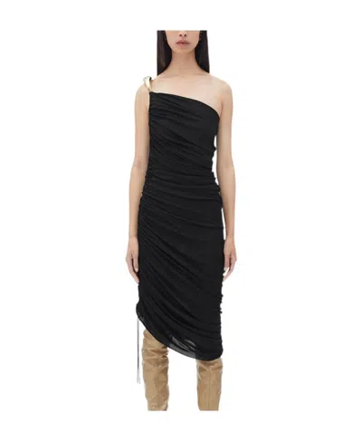 Bottega Veneta Plain Knitted Dress In Black