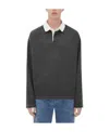 Bottega Veneta Plain Knitted Polo Shirt In Black