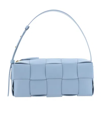 Bottega Veneta Plait Shoulder Bag In Blue