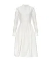 Bottega Veneta Pleat-detail Midi Dress In White