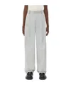 Bottega Veneta Light Wool Silk Mouline Blazer Pants In White