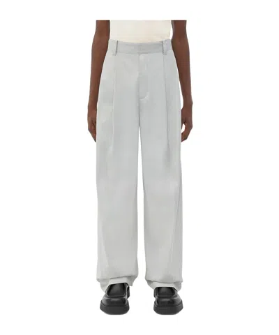 Bottega Veneta Pleat-detailing Loose-fit Trousers In White