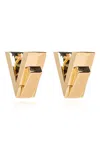 Bottega Veneta Pleat Earrings In Gold