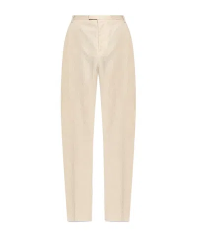 Bottega Veneta Pleated Casual Pants In Nude