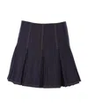 Bottega Veneta Crinkled-finish Pleated Skirt In Black