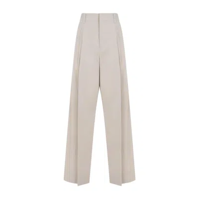 Bottega Veneta Pleated Detail Tailored Trousers In Beige