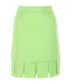 Bottega Veneta Pastel Green Stretch Viscose Miniskirt In Green
