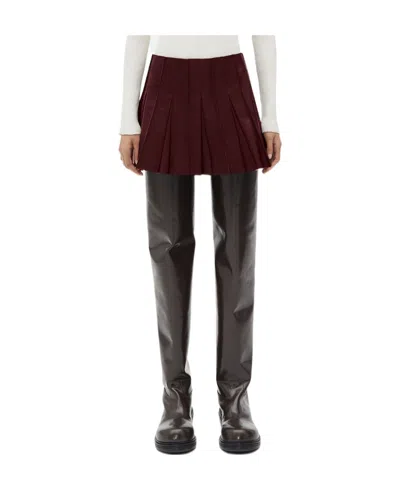 Bottega Veneta Pleated Miniskirt In Black