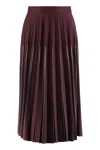 Bottega Veneta Flared High-waisted Midi Pleated Skirt