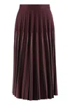 Bottega Veneta Flared High-waisted Midi Pleated Skirt
