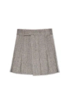 Bottega Veneta Burgundy Leather Mini Skirt