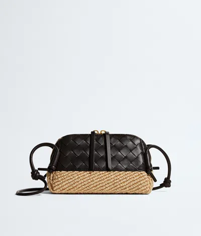 Bottega Veneta Concert Mini Raffia Crossbody Bag In Multi