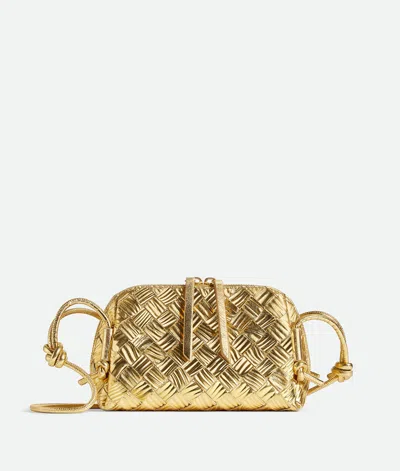 Bottega Veneta Concert Pouch In Gold