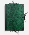 Bottega Veneta Student Folder In Black/parakeet