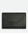 Bottega Veneta Large Origami Envelope Pouch In Green