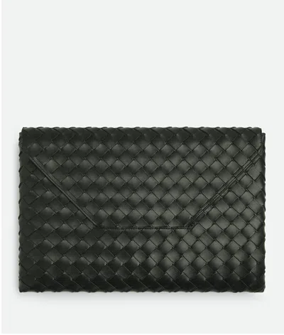 Bottega Veneta Large Origami Envelope Pouch In Green