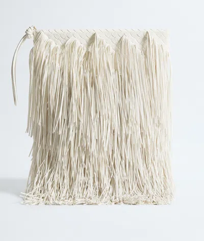 Bottega Veneta Giornale Pouch In White