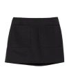 Bottega Veneta Graphite Cotton Blend Mini Skirt In Black