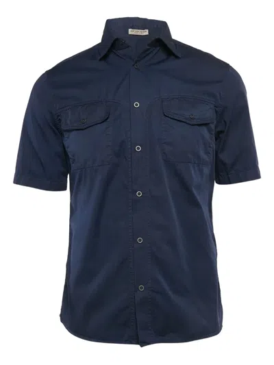 Pre-owned Bottega Veneta Pocketed Short-sleeve Shirt In Blue