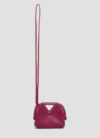 Bottega Veneta Point Coin Purse In Burgundy