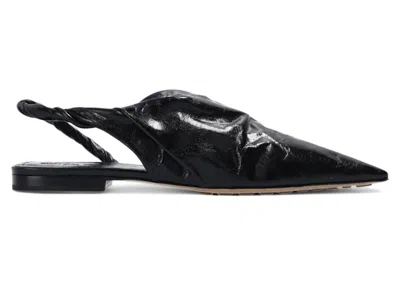 Pre-owned Bottega Veneta Point Leather Sandals (women's) Sneakers In Black
