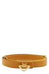 Bottega Veneta Point Lock Belt In Saddle Brown