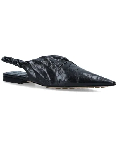 Bottega Veneta Point-toe Leather Sandal In Black