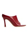 Bottega Veneta Pointed High Heel Sandals In Red