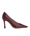 Bottega Veneta Leather Stiletto Sporty Pumps In Barolo