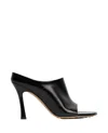 Bottega Veneta Pointed Leather Mule Sandals With 90mm Heel