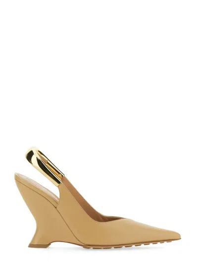 Bottega Veneta Pointed Slingback Pumps With 10 Cm Heel In Brown